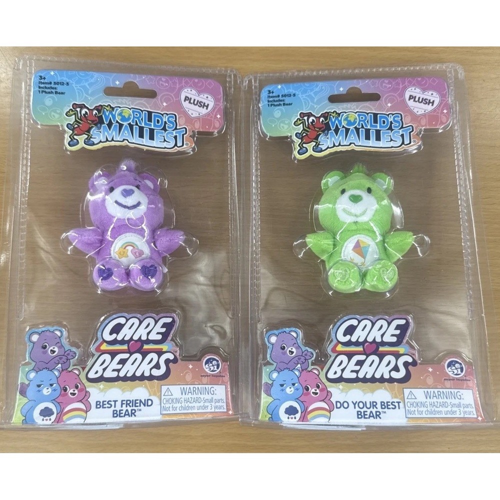 World's Smallest Care Bears Stretchies Squishy Set of 2 Best Friend + Do your